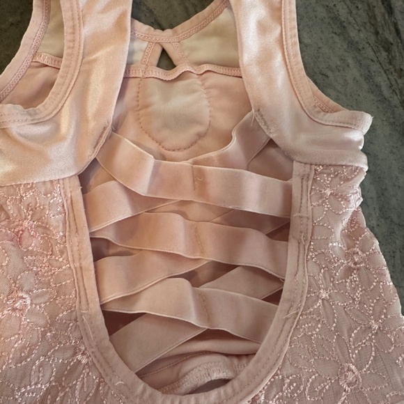 DanzNMotion Embroidered Leotard Dress (2-4t) - Picture 3 of 6